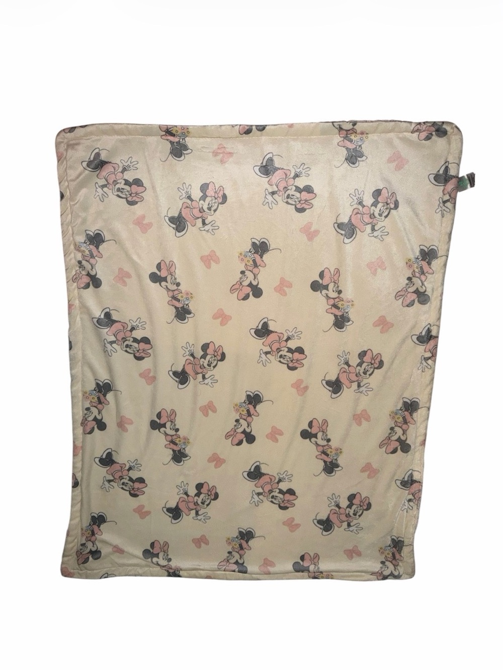 Disney Baby Cream Minnie Mouse Plush Blanket